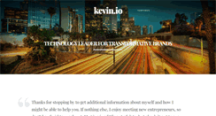Desktop Screenshot of kevin.io